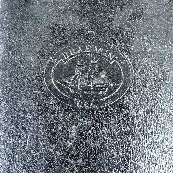 Brahmin Black Leather Checkbook Cover Wallet/Credit Card/Receipt Holder - Picture 2 of 7